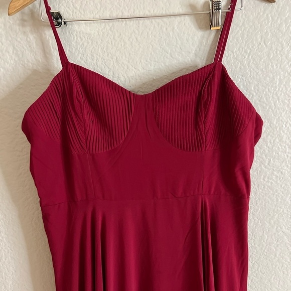 NWOT Cause for Commotion Red Pleated Bustier Maxi Dress - Picture 6 of 8